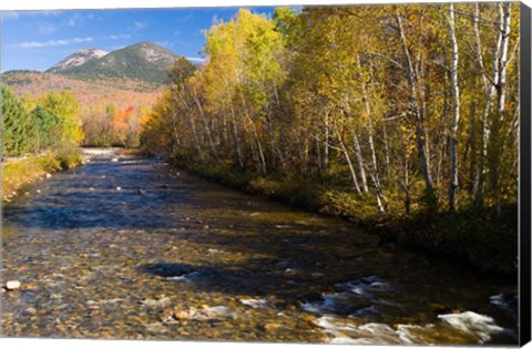 Framed Percy Peaks above Nash Stream, Stark, New Hampshire Print