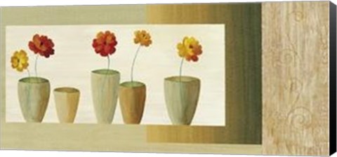 Framed Vases avec Fleurs I Print