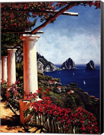 Framed Pergola in Capri Print