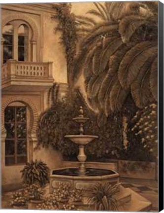 Framed Loggia and Fountain Print