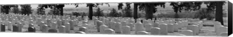 Framed Gravestones, Custer National Cemetery, Montana Print