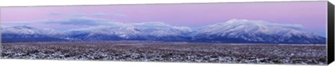 Framed Sangre De Cristo Range Under Snow, Taos County, New Mexico Print