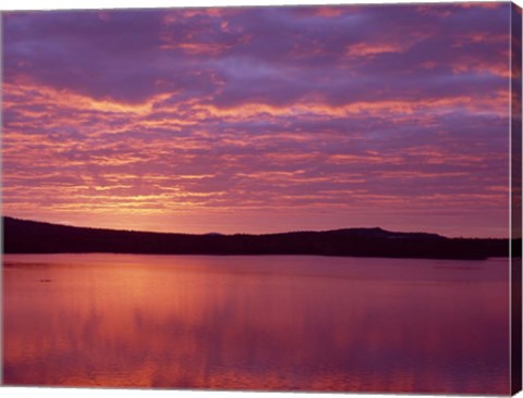 Framed Sunrise over Grand Lake Matagamon in Baxter State Park, Maine Print