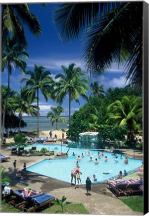 Framed Swimming Pool, Naviti Resort, Coral Coast, Fiji Print