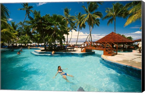 Framed Pool, Warwick Fiji Resort, Fiji Print