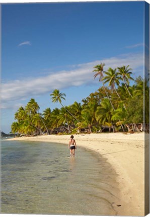 Framed Beach, Plantation Island Resort, Fiji Print