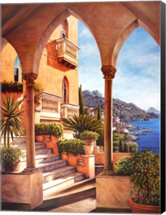 Framed Palazzo on Amalfi Print