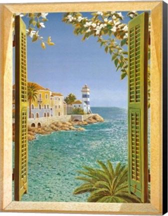 Framed Rinestra Sul Mare Print