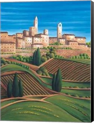 Framed Tuscan Village Print