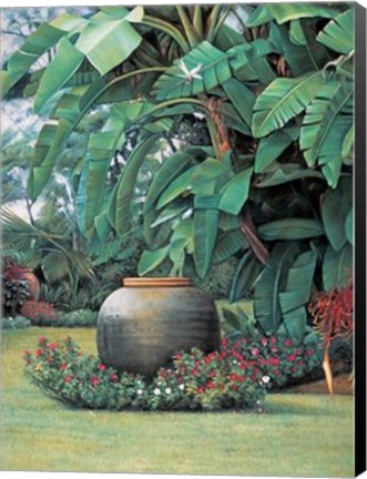 Framed Tropical Garden I Print