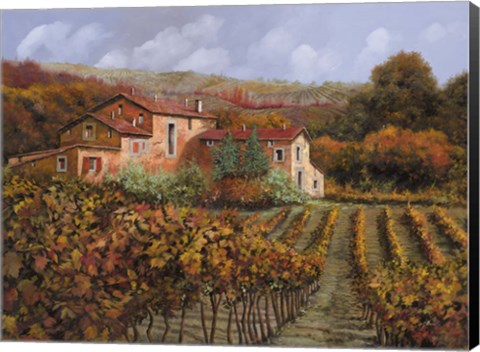 Framed Tra Le Vigne a Montalcino Print