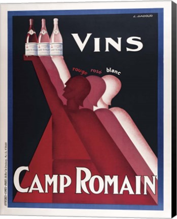 Framed Vins Camp Romain Print