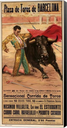 Framed Matador Barcelona I Print