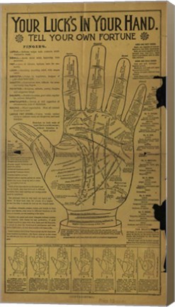 Framed Palmistry Vintage Print