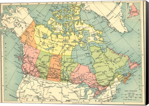 Framed Dominion Of Canada Print