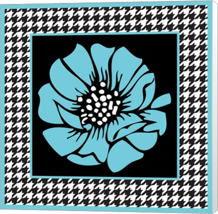 Framed Bold Turquoise Flower XI Print