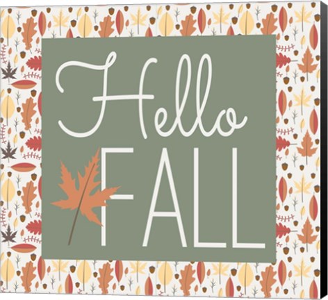 Framed Hello Fall II Print