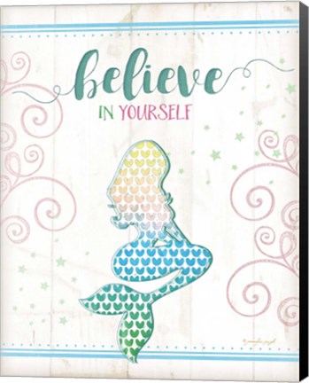 Framed Believe Mermaid Print