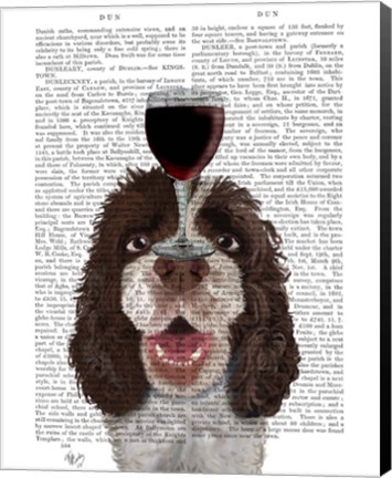 Framed Dog Au Vin, Springer Spaniel Print