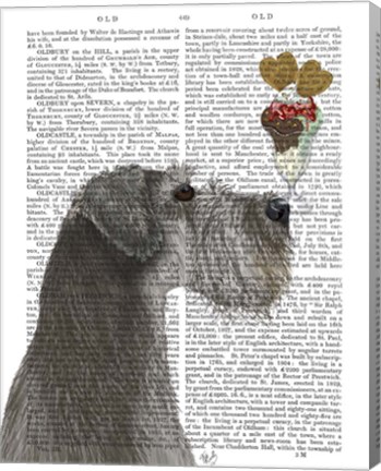 Framed Schnauzer, Grey, Ice Cream Print