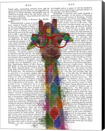 Framed Rainbow Splash Giraffe 3 Print