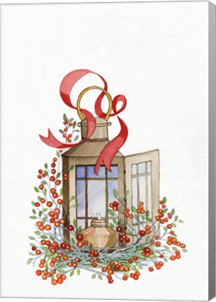 Framed Holiday Lantern I Print