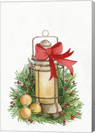 Framed Holiday Lantern II Print