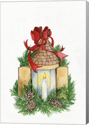 Framed Holiday Lantern IV Print