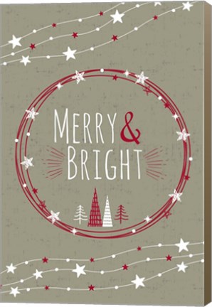 Framed Merry &amp; Bright Print