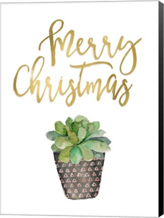 Framed Merry Christmas Succulent Print