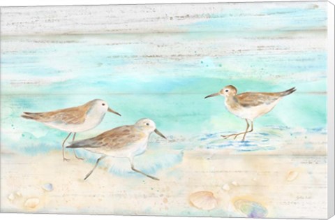 Framed Sandpiper Beach Landscape Print