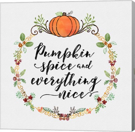 Framed Pumpkin Spice Sentiment II Print