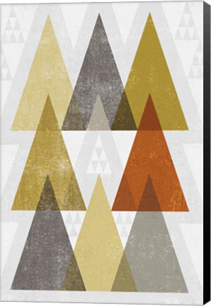 Framed Mod Triangles IV Retro Print