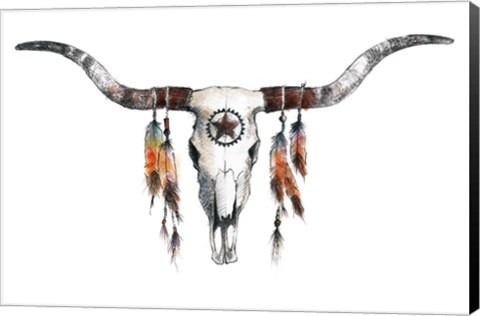 Framed Longhorn Print