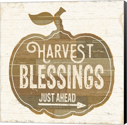 Framed Harvest Blessings Just Ahead Print