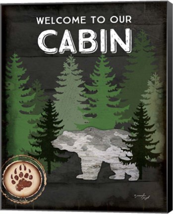 Framed Welcome to Our Cabin Print