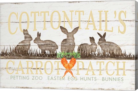 Framed Cottontail&#39;s Carrot Patch Print