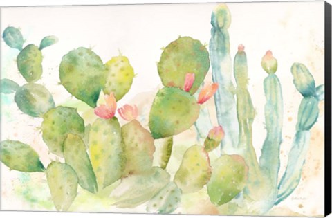 Framed Cactus Garden Landscape Print