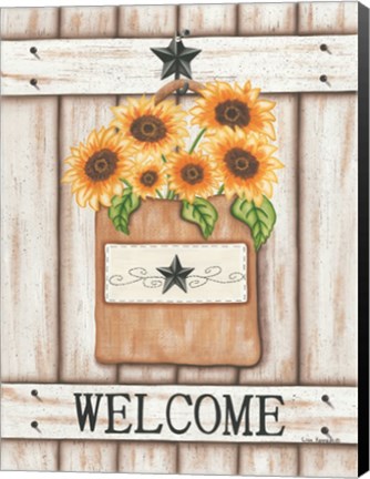 Framed Sunflower Welcome Print