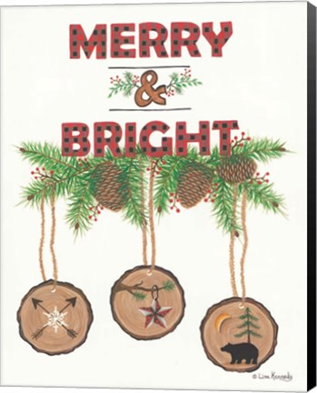 Framed Merry &amp; Bright Print