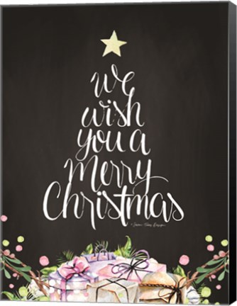 Framed We Wish You a Merry Christmas Print