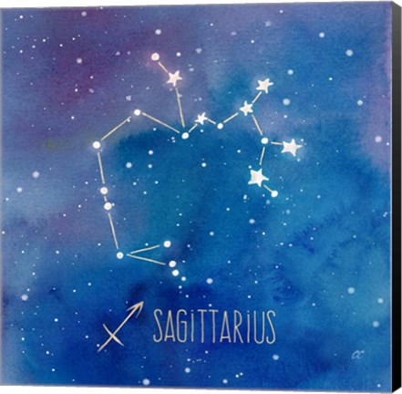 Framed Star Sign Sagitarius Print