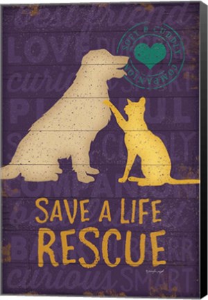 Framed Save a Life Rescue Print