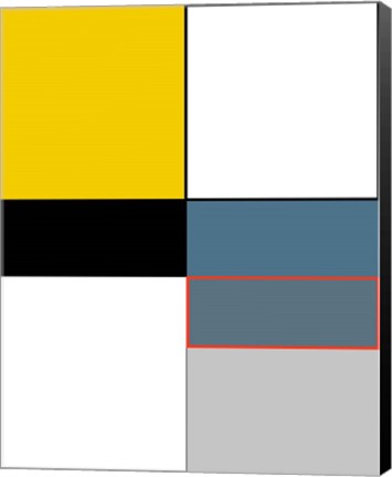 Framed Abstract Colorblock In Yellow Print