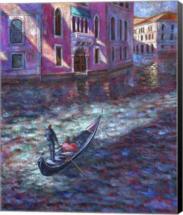 Framed Sunlight On Venice Walls Print