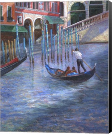 Framed Venice Water &amp; Gondola Print