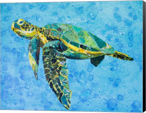 Framed Floating Sea Turtle Print