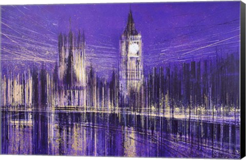 Framed Westminster At Midnight Print