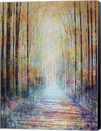 Framed Pathway To Autumn Print