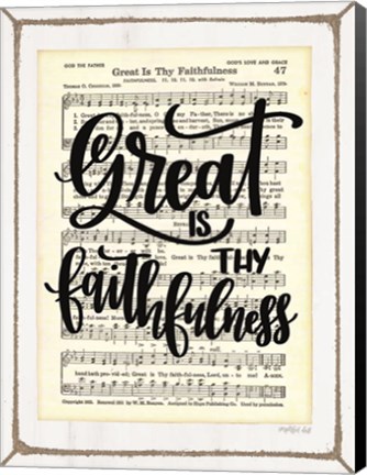 Framed Great is Thy Faithfulness Print